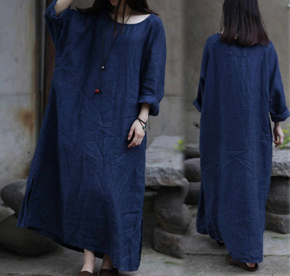 edoa Washed Linen Oversize Dress