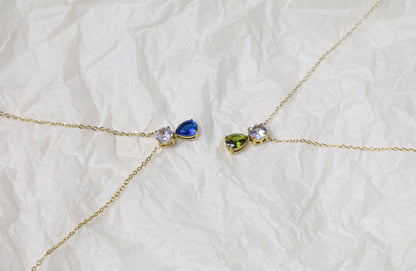 edoa Toi et Moi Birthstone Necklace