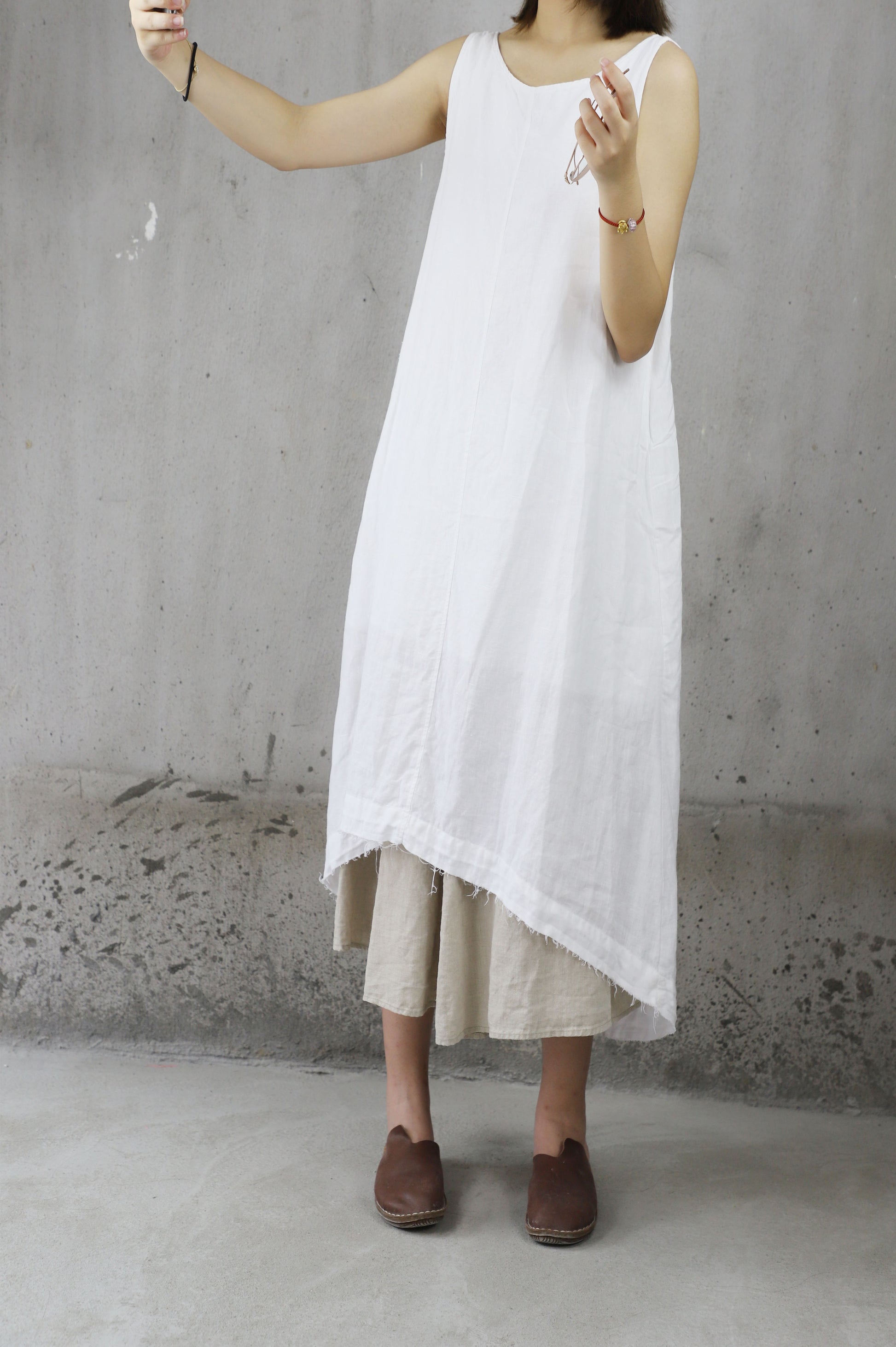 edoa Linen Tank Dress 