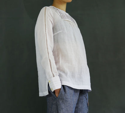edoa French Linen Blend Victorian Top