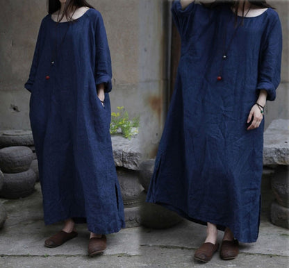edoa Washed Linen Oversize Dress