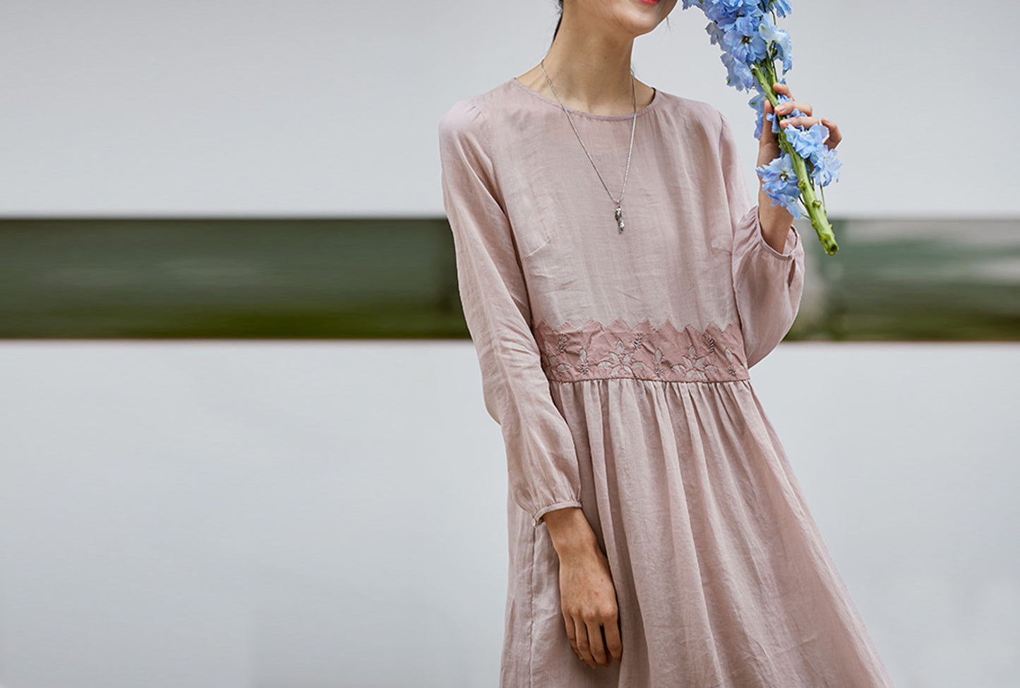 edoa High Counted Ramie Dress