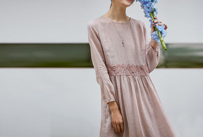 edoa High Counted Ramie Dress