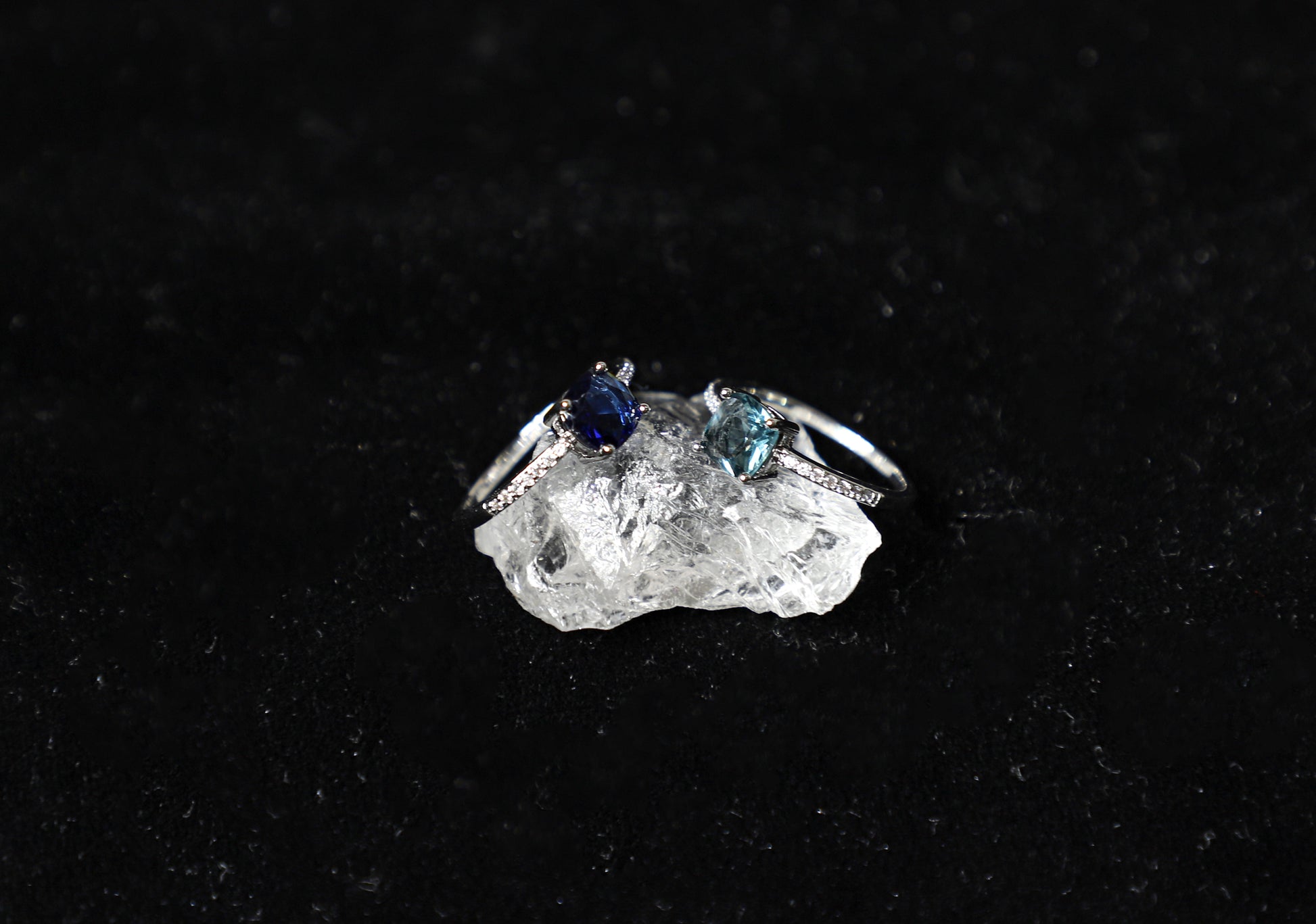 square birthstone ring