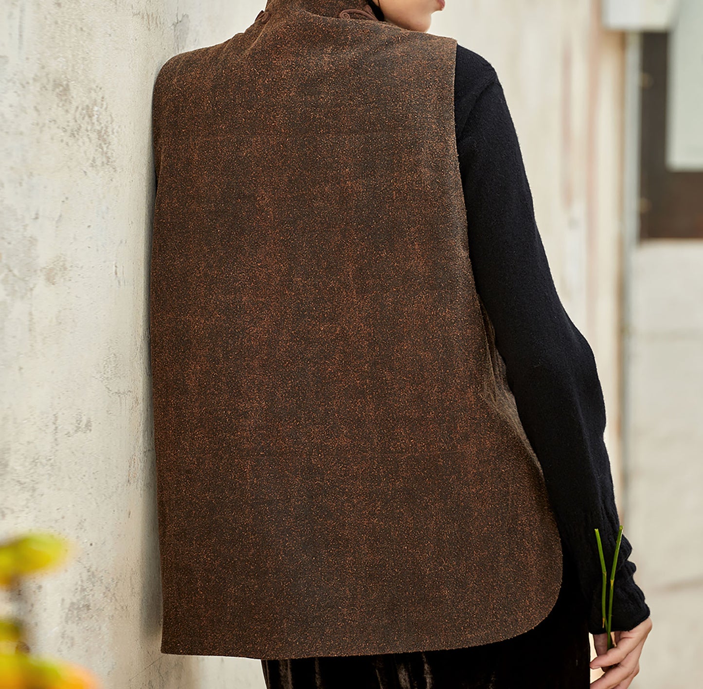 edoa Mud Silk Chinese Padded Vest 