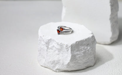 Duo heart ring