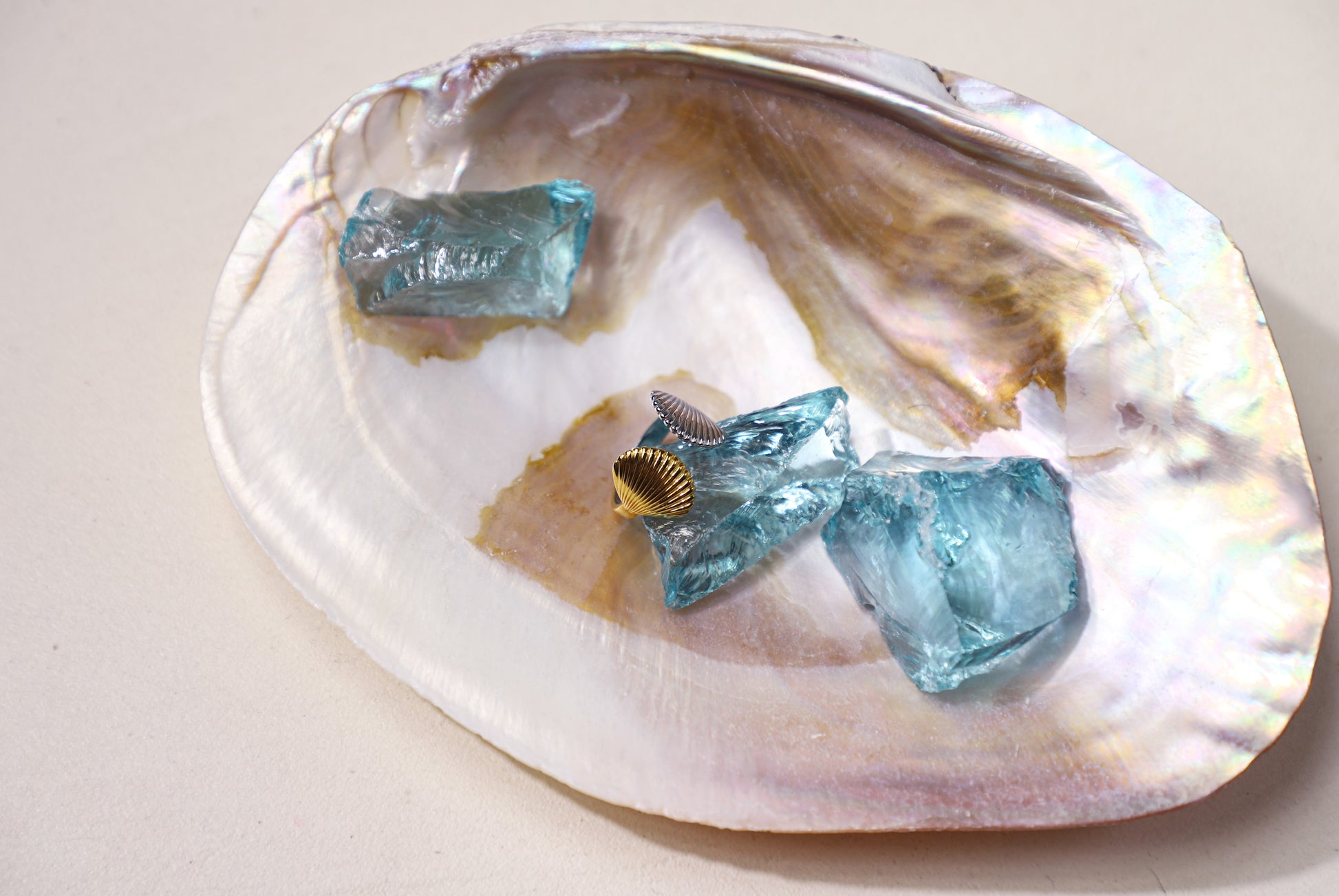 duo scallop ring