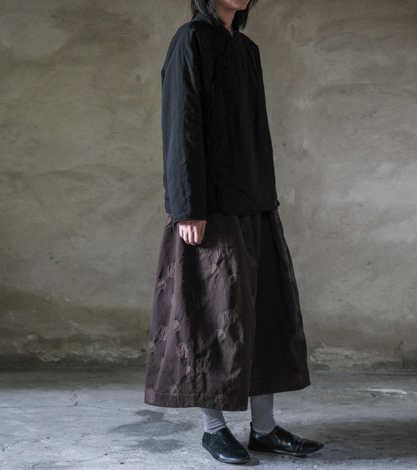 edoa Linen Rayon Blend Padding Qipao