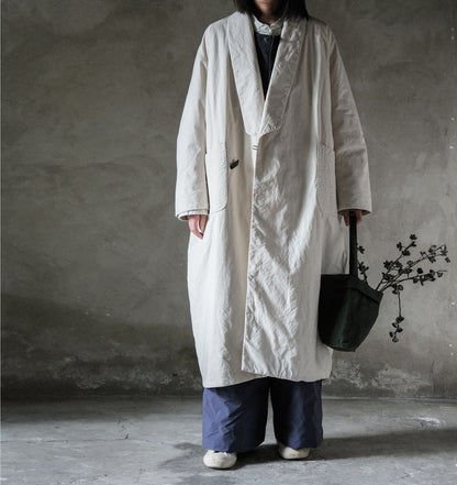 edoa Paper Cotton Padding Cocoon Coat