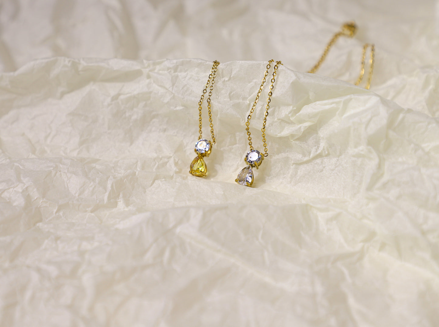 edoa Toi et Moi Birthstone Necklace