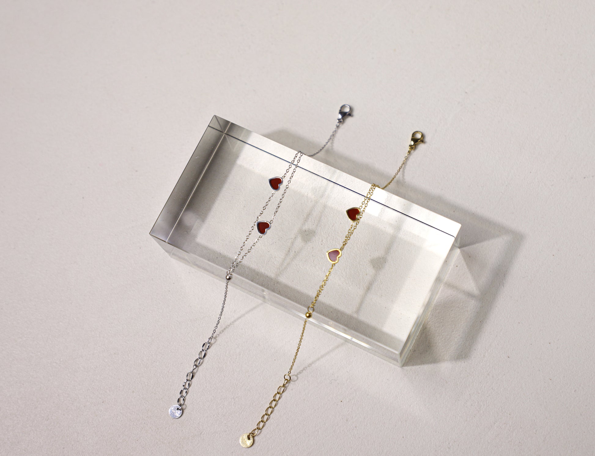 duo heart valentine's bracelet