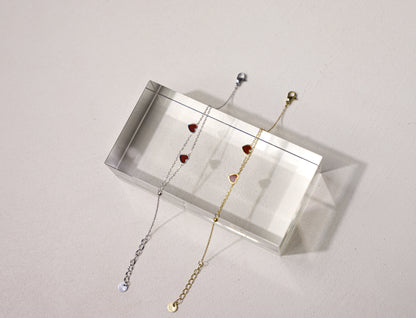 duo heart valentine's bracelet