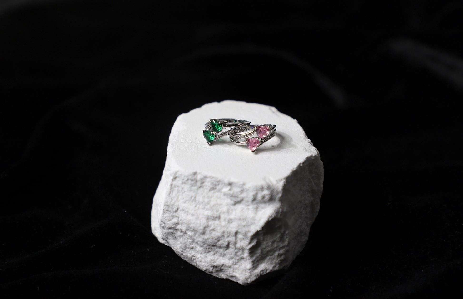 Duo heart ring