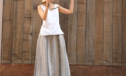 edoa Pure Silk Crepe de Chine V Neck Tank 