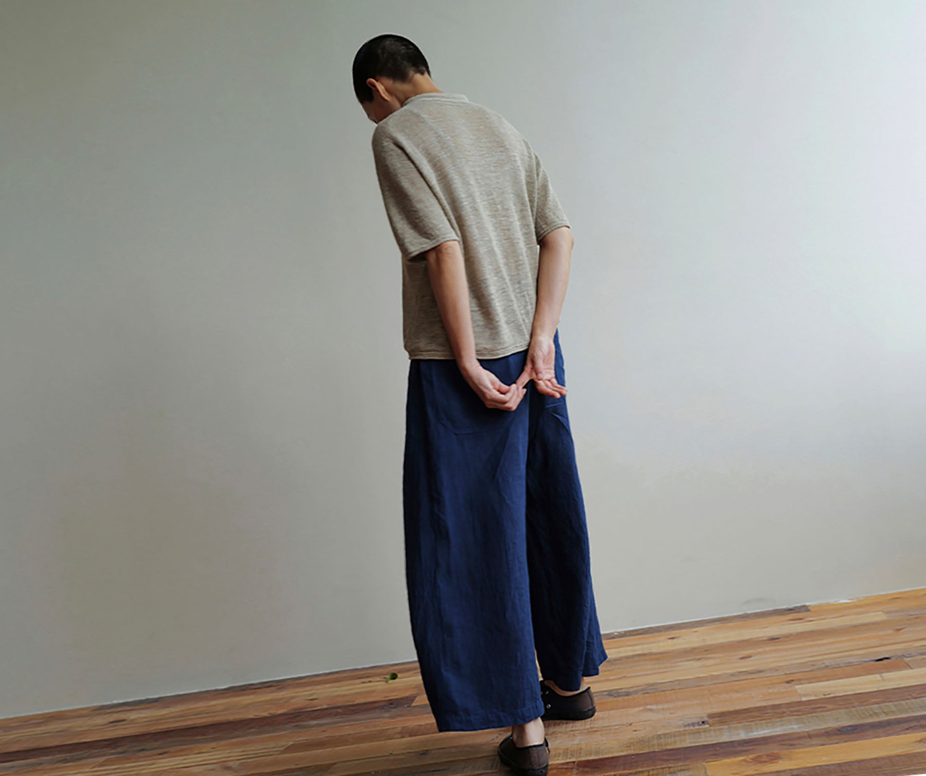 edoa Plant Dyed Linen Gaucho Pants