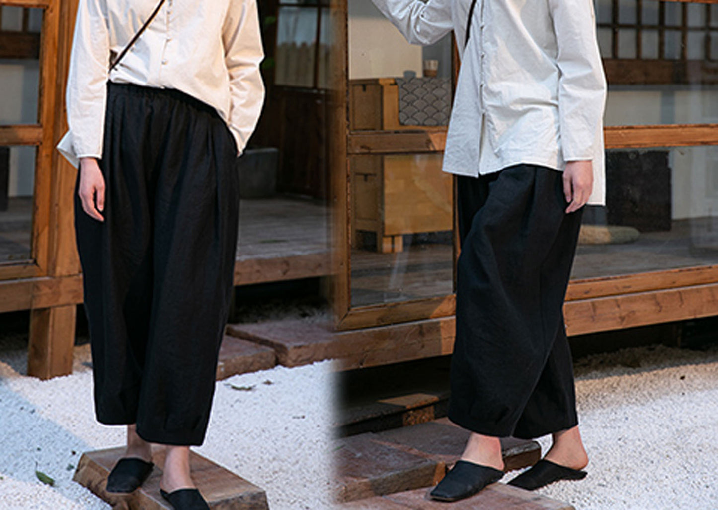 edoa Flax Tapered Linen Pants
