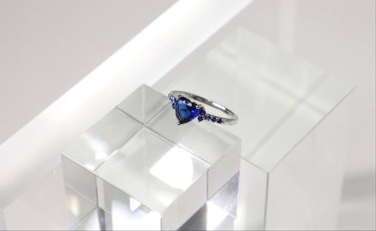 heart birthstone ring