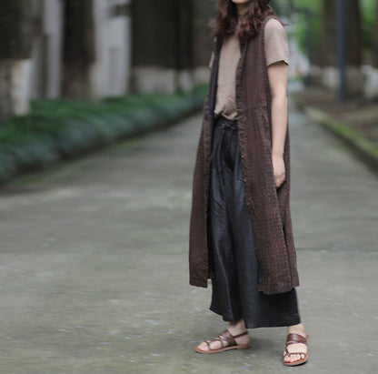 edoa Cracked Mud Silk Tapered Pants