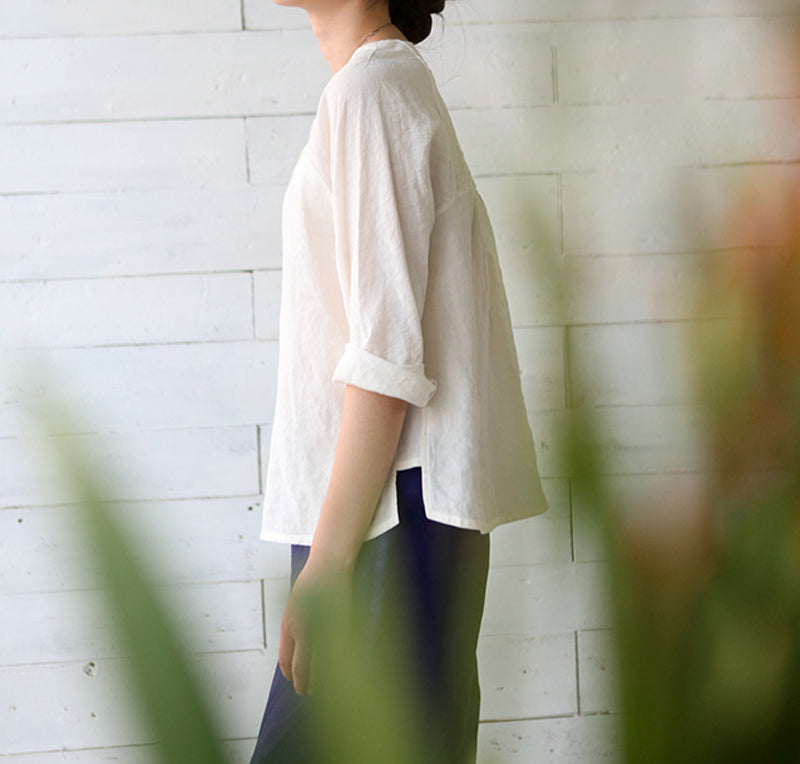edoa Classic Linen Blouse 