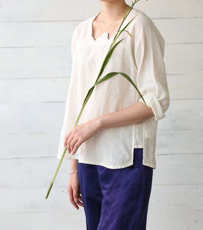edoa Classic Linen Blouse 