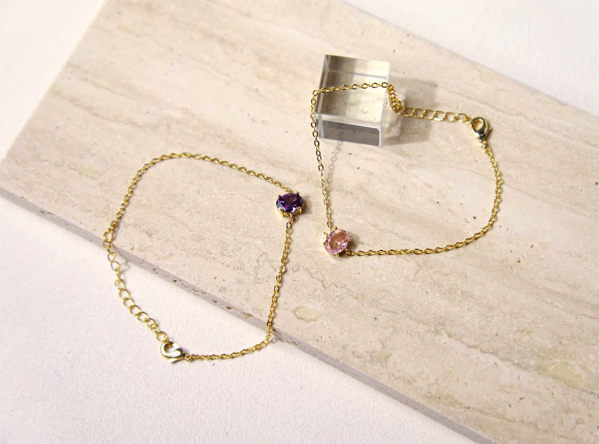 edoa oval birthstone bracelet