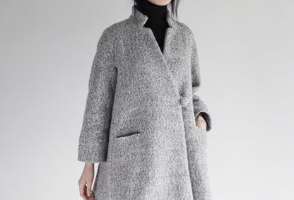 edoa loop-yarns wool trapeze coat