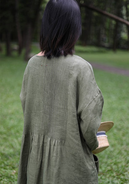 edoa Hand Pintucked Linen Tunic