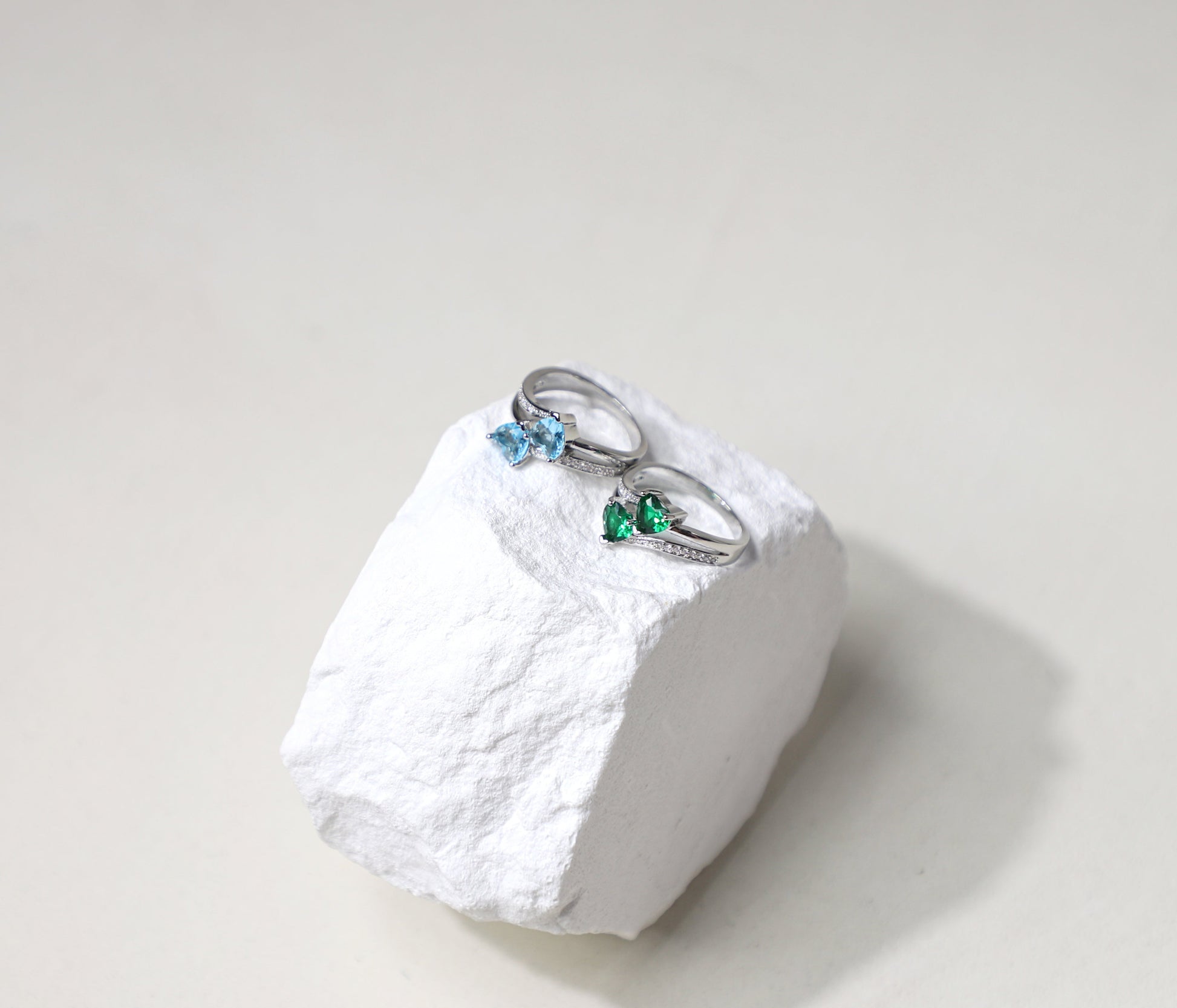 Duo heart ring