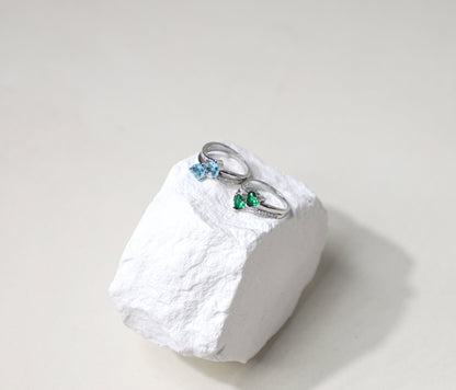 Duo heart ring
