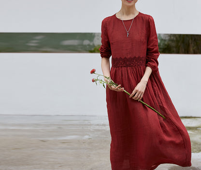 edoa High Counted Ramie Dress