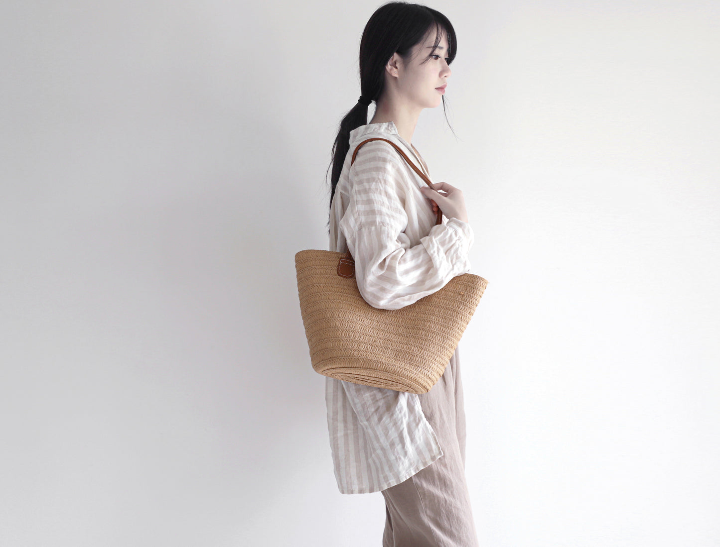 edoa linen striped blouse
