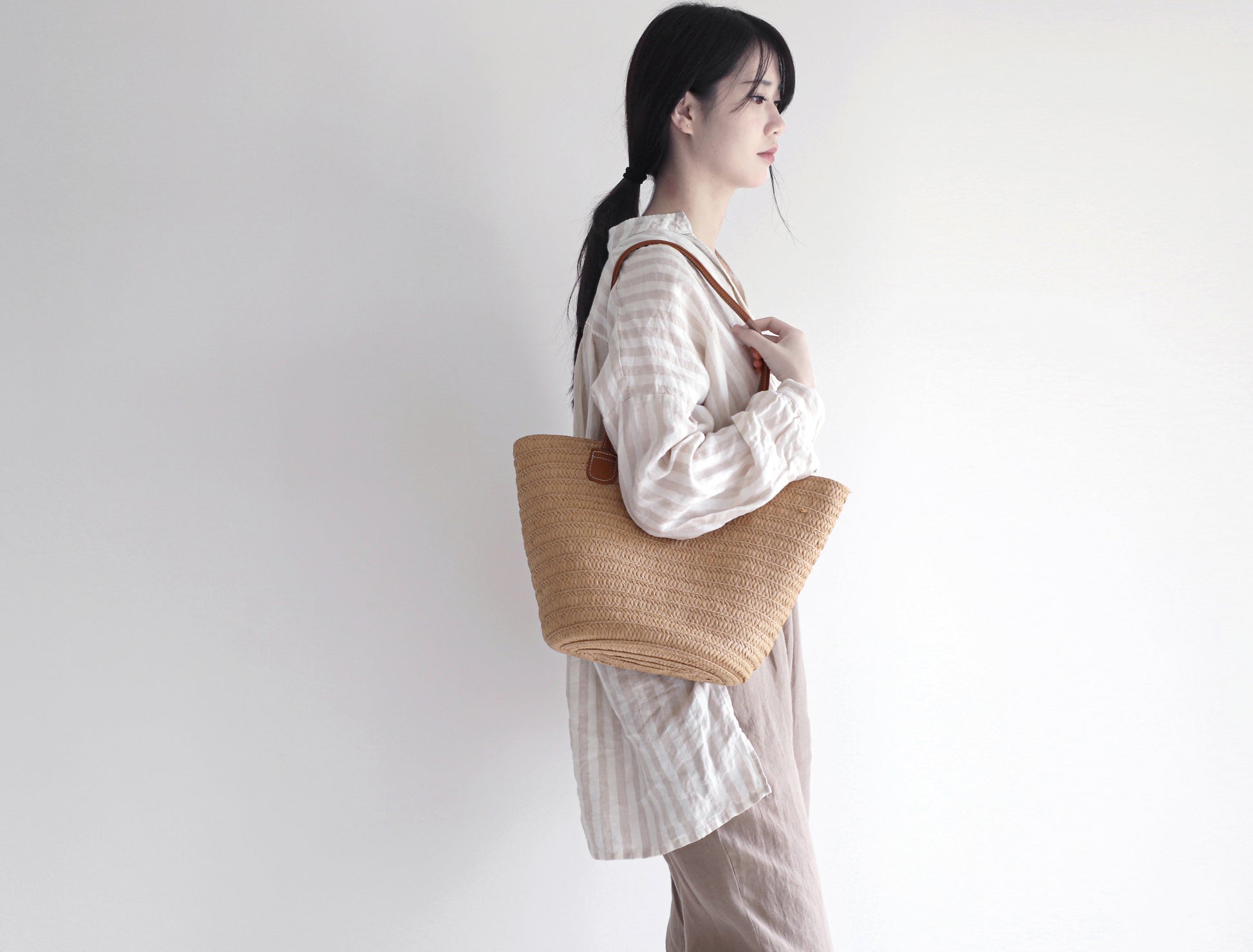 edoa linen striped blouse