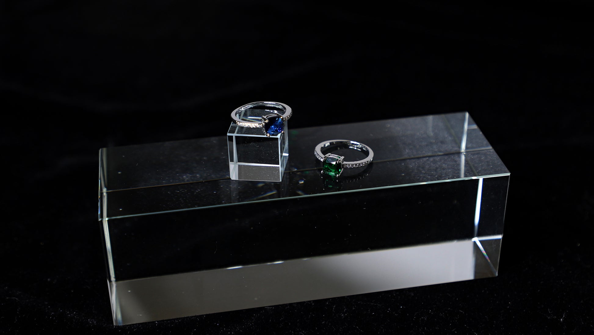 square birthstone ring