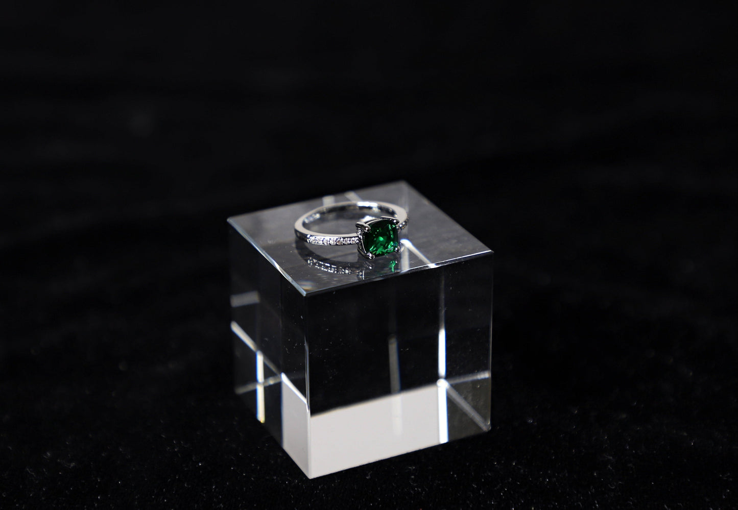 square birthstone ring