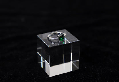 square birthstone ring