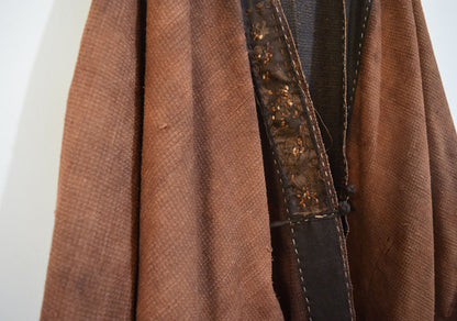 edoa Reversible Mud Tussah Silk Dust Coat