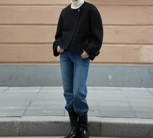edoa Short Loop-yarns Wool Jacket