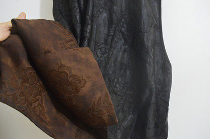 Reversible Distressed Mud Silk Ruffle Neck Vest to0279 X315