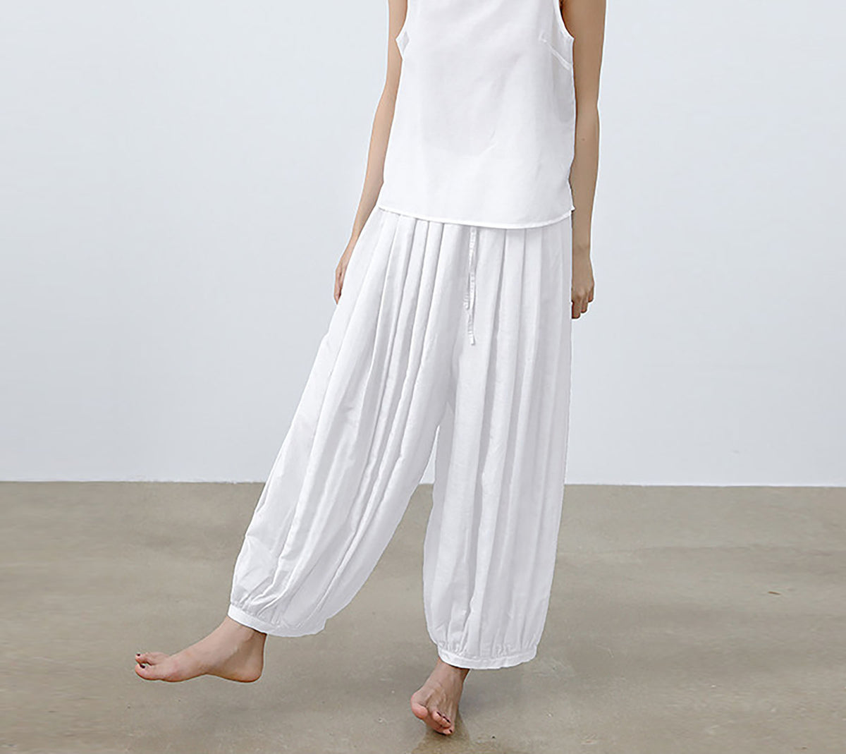 edoa Cotton Silk blend Yoga Lantern Pants