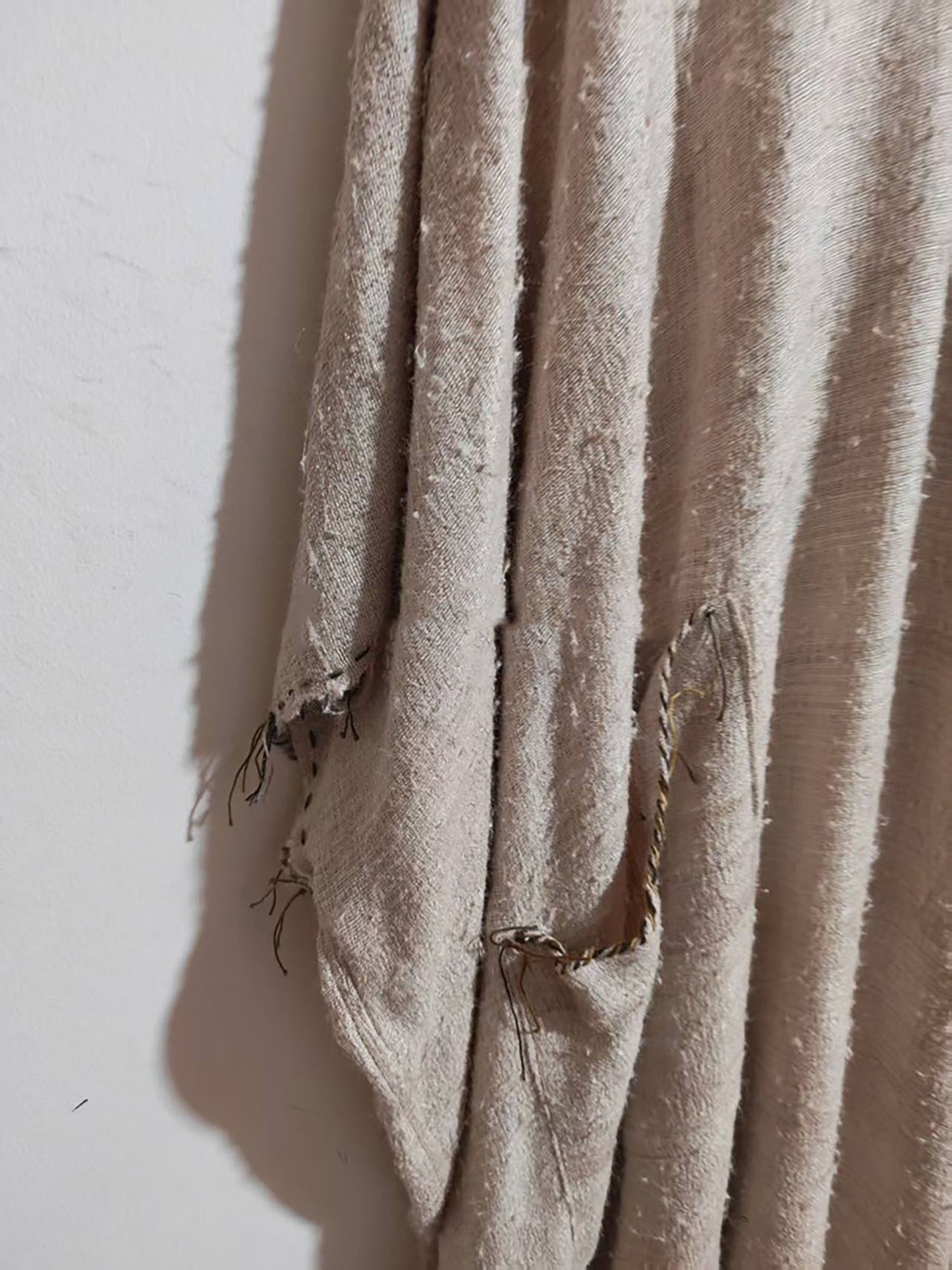 Oversized Natural Tussah Silk Slub Dress dr0391 X326
