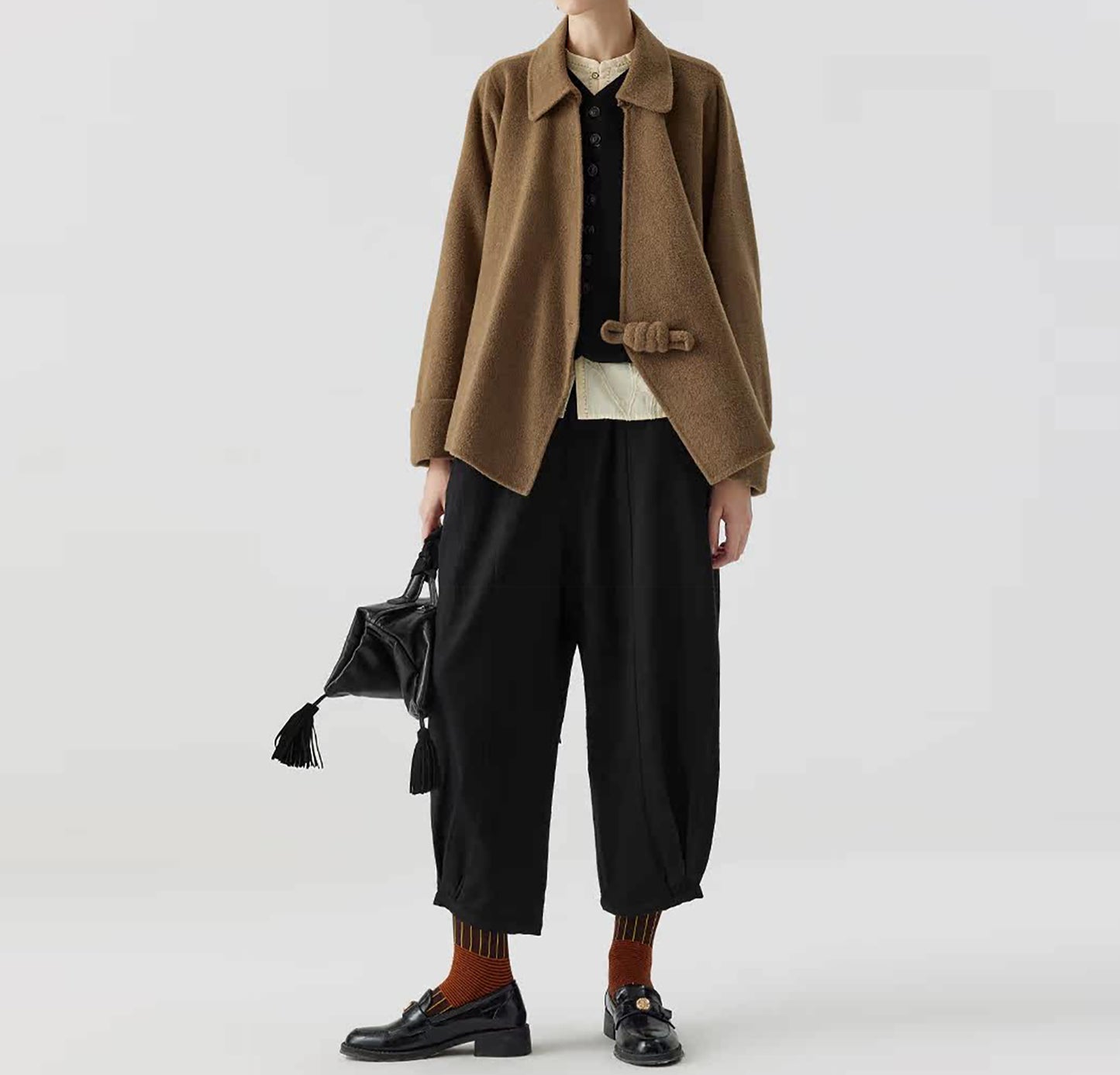 EDOA Short Double-faced Wool Jacket