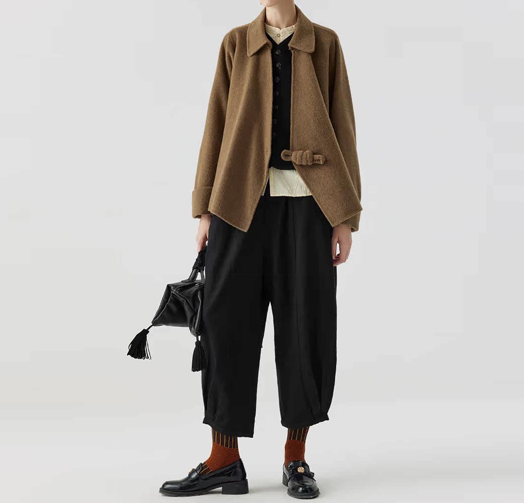 EDOA Short Double-faced Wool Jacket