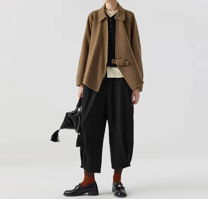 EDOA Short Double-faced Wool Jacket