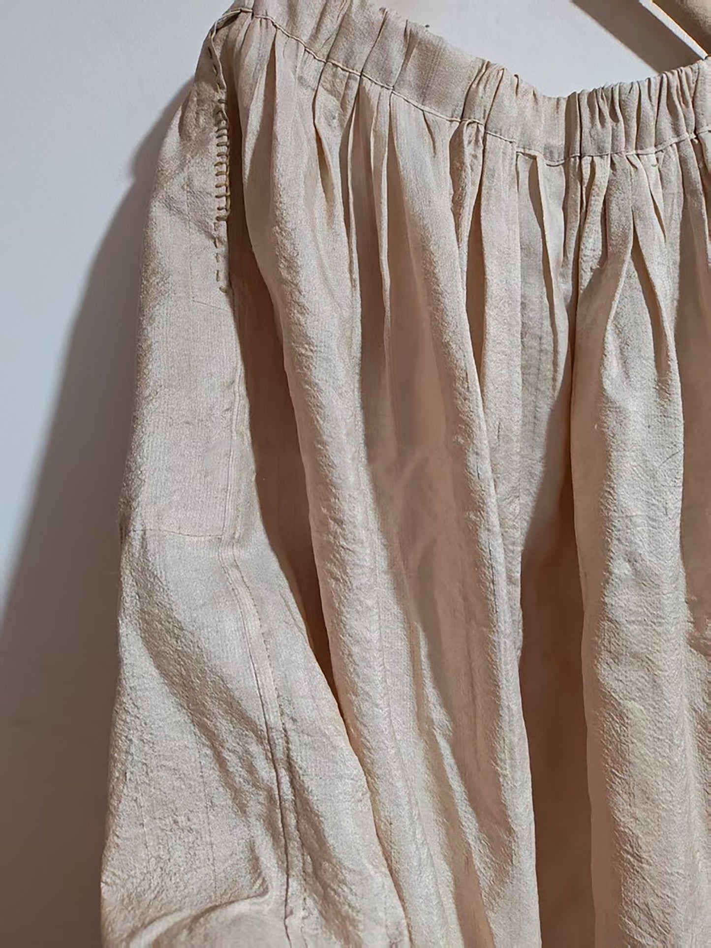 Undyed Tussah Silk Ruffle Skirt sk0080 X319