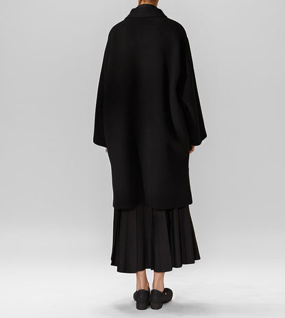 edoa Chinese Style Double-faced Wool Coat 