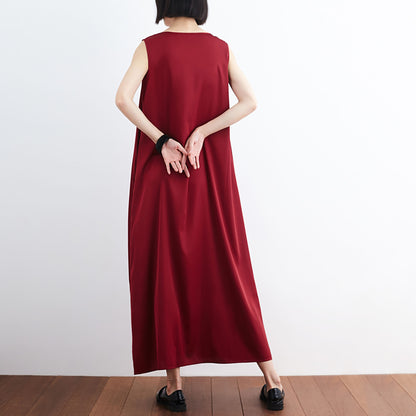 edoa Heavy Weight Mulberry Silk Sleeveless Dress