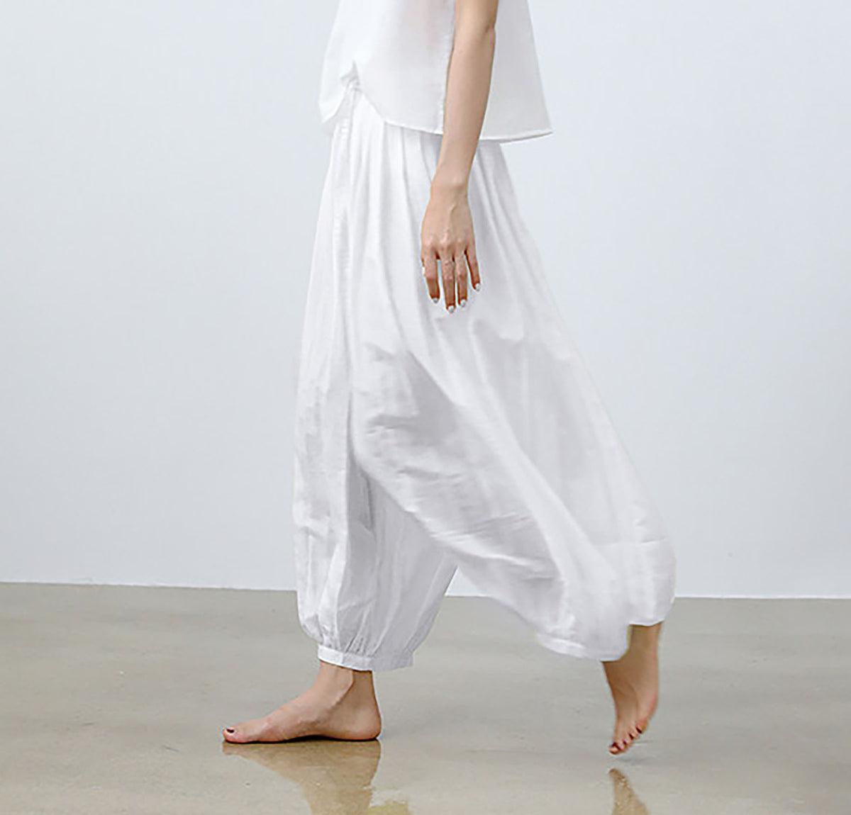 edoa Cotton Silk blend Yoga Lantern Pants