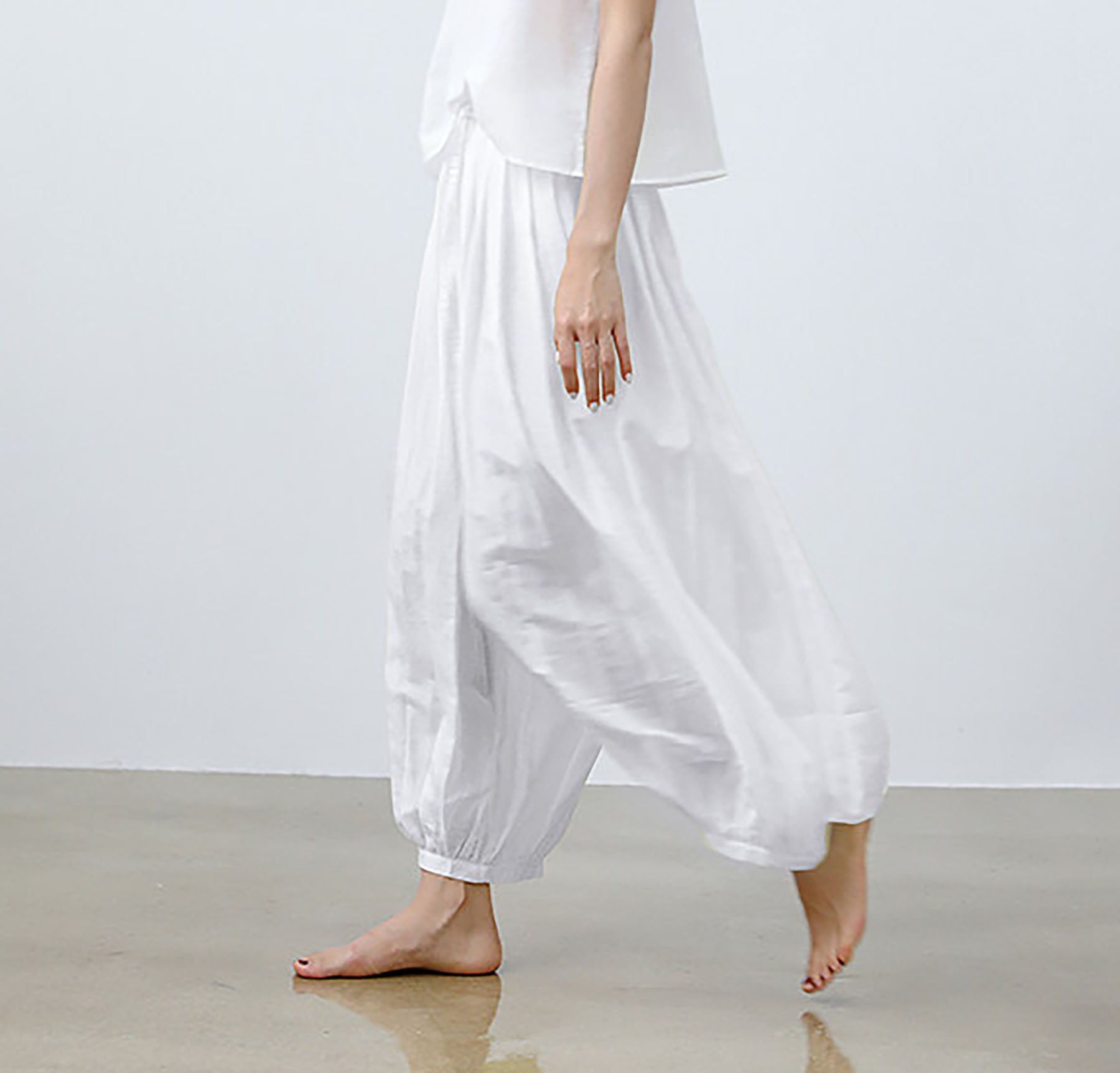 edoa Cotton Silk blend Yoga Lantern Pants
