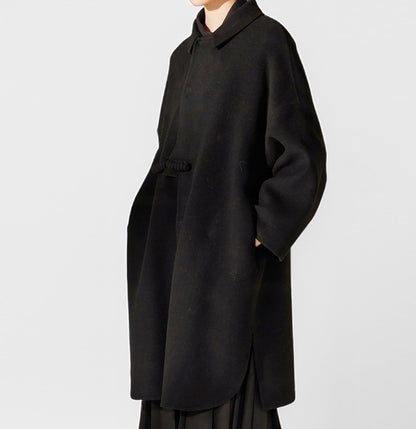 edoa Chinese Style Double-faced Wool Coat 