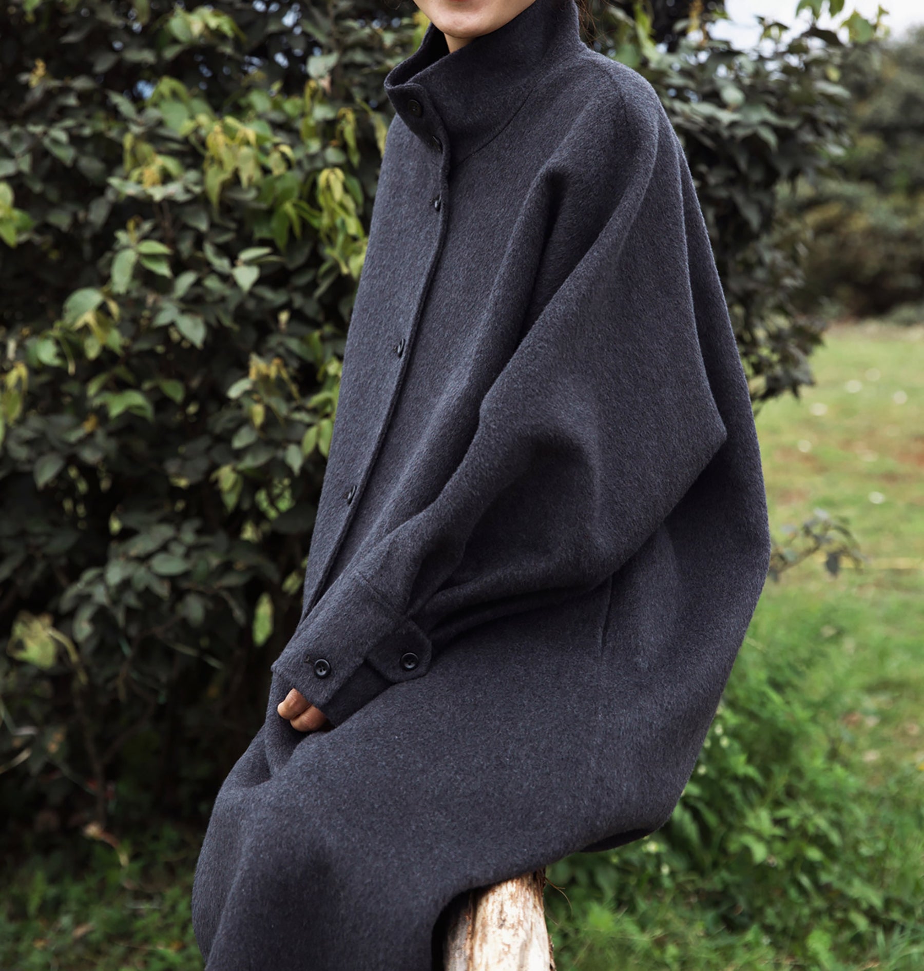 edoa Premium Double Faced Alpaca Oversized Coat